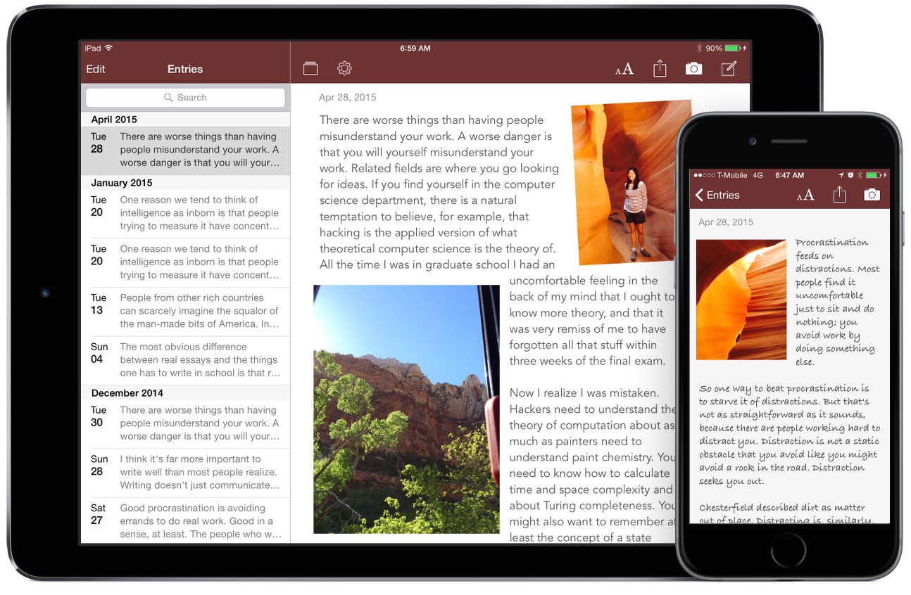 journal ios app